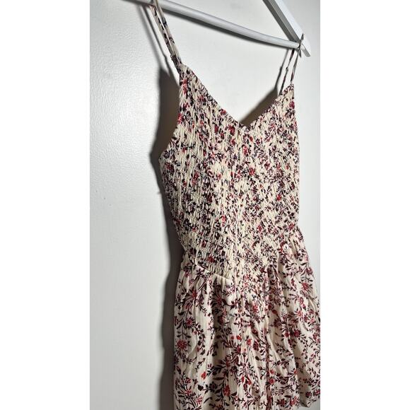 American Eagle AE Bella Bubble Pink Floral Spaghetti Strap Mini Dress Small NEW - Picture 7 of 13